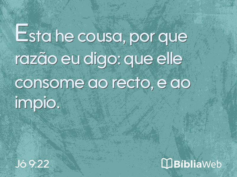 Jó 9:22 em imagem para compartilhar