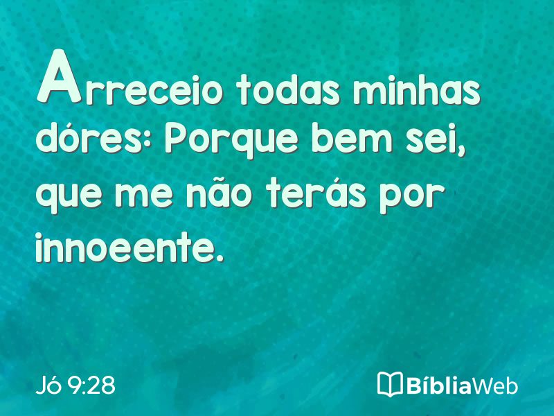Jó 9:28 em imagem para compartilhar