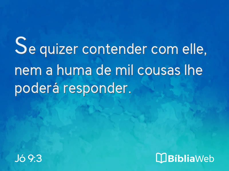 Jó 9:3 em imagem para compartilhar