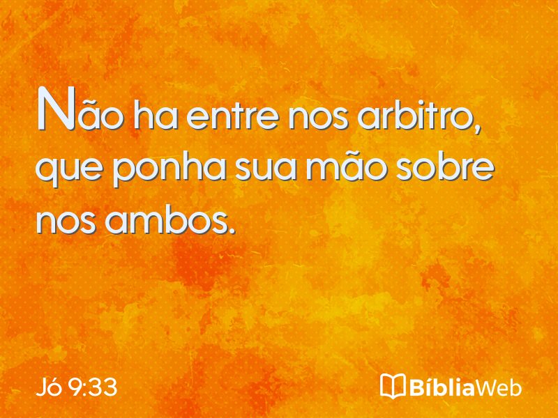 Jó 9:33 em imagem para compartilhar