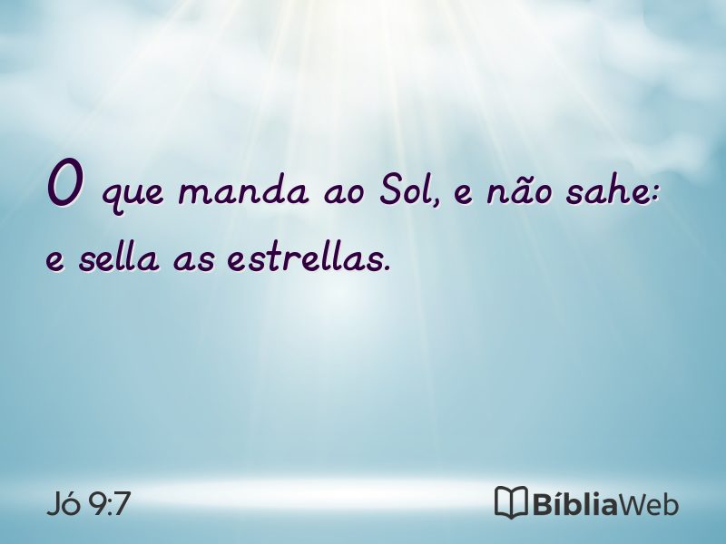 Jó 9:7 em imagem para compartilhar