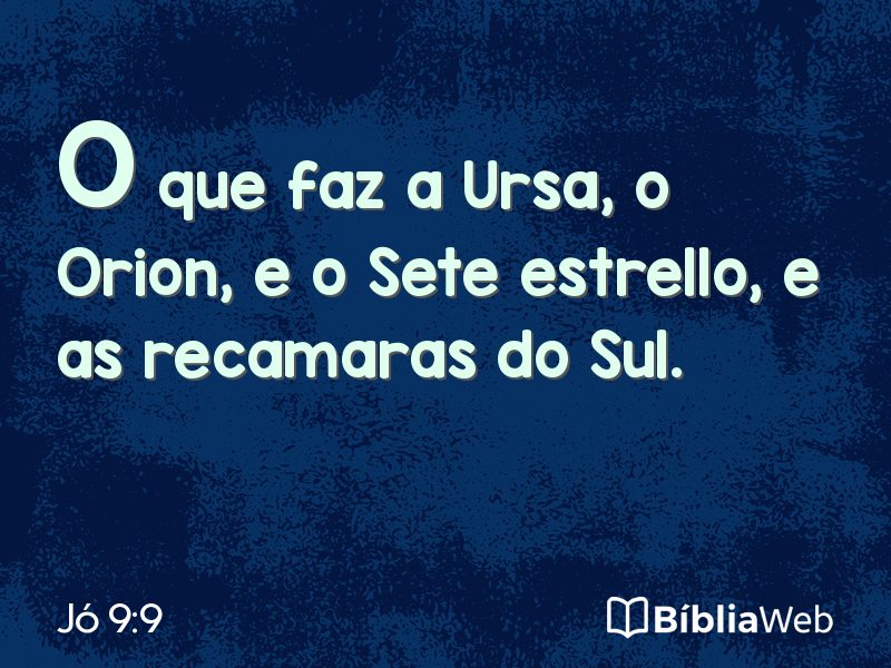 Jó 9:9 em imagem para compartilhar