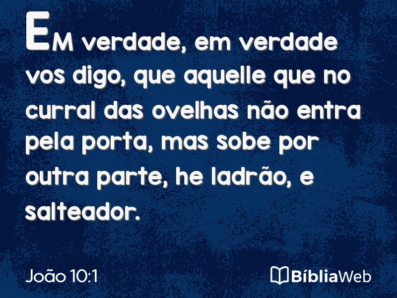 João 10:1 em imagem para compartilhar