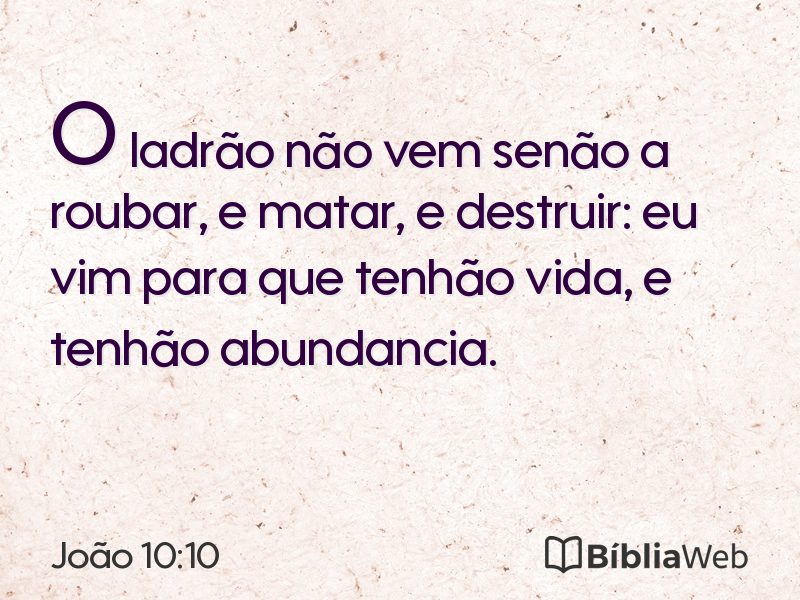 João 10:10 em imagem para compartilhar
