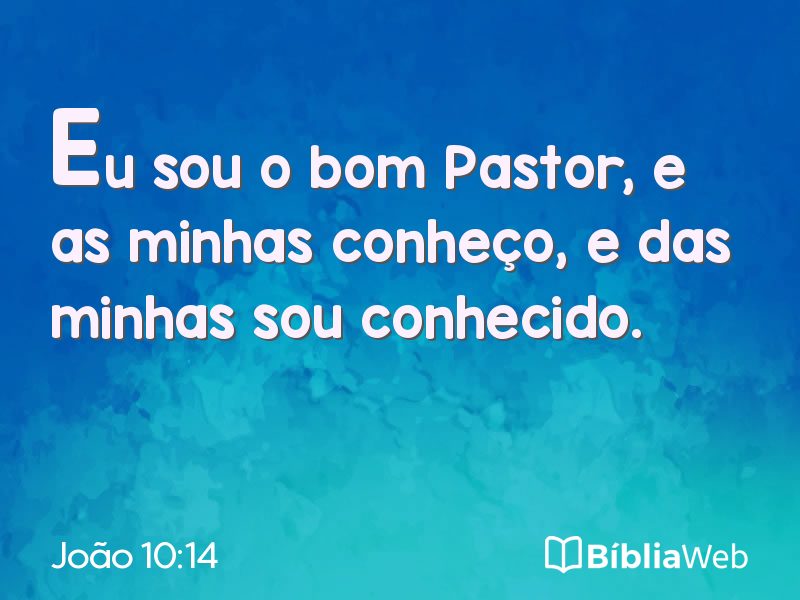 João 10:14 em imagem para compartilhar