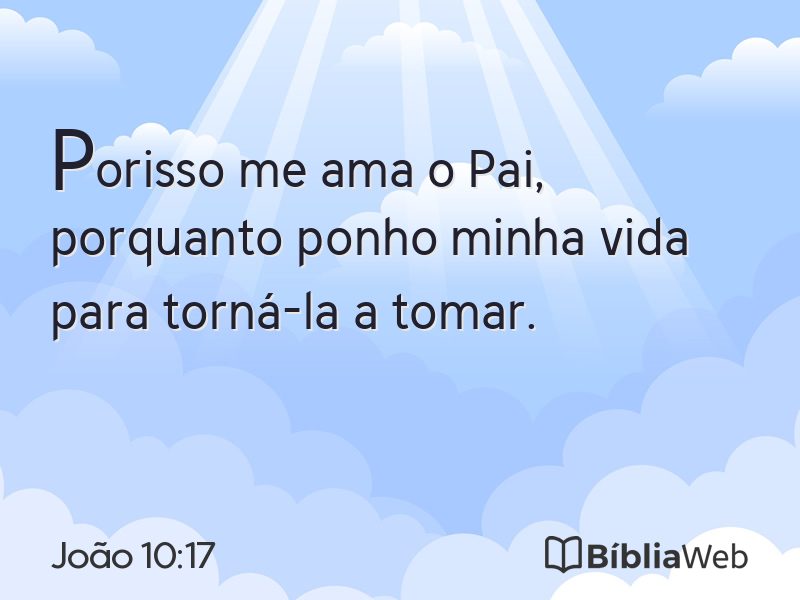 João 10:17 em imagem para compartilhar