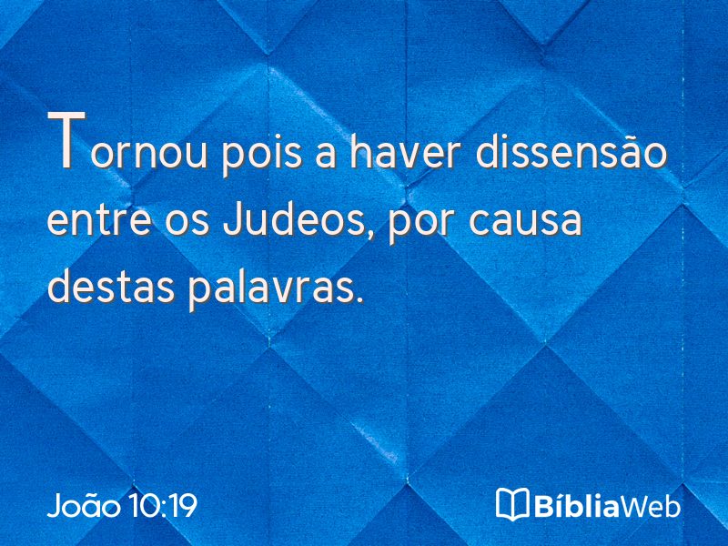 João 10:19 em imagem para compartilhar