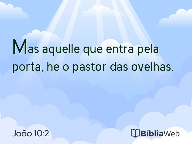 João 10:2 em imagem para compartilhar