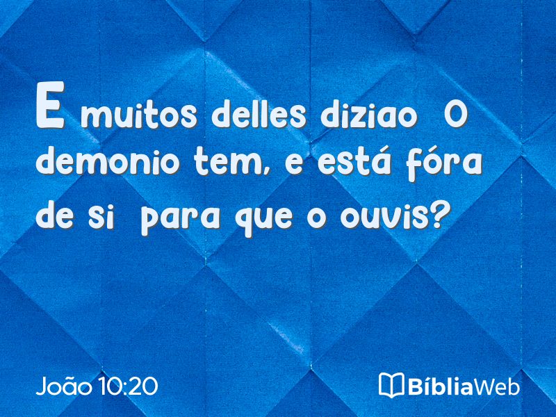 João 10:20 em imagem para compartilhar