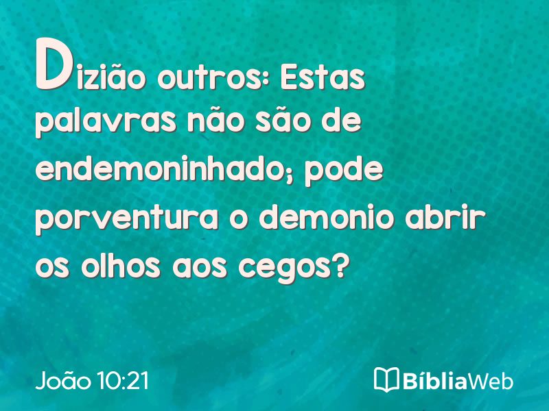João 10:21 em imagem para compartilhar