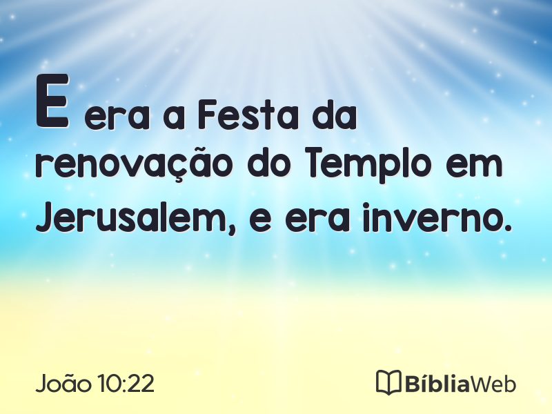 João 10:22 em imagem para compartilhar