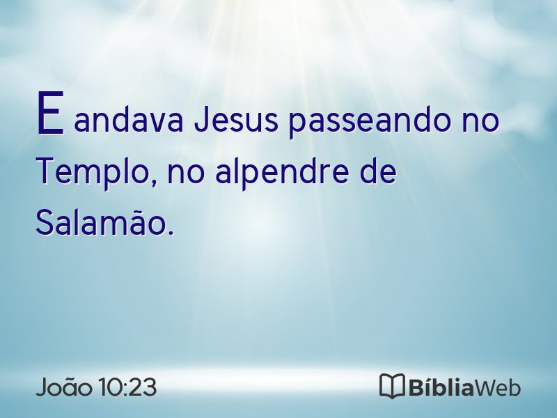 João 10:23 em imagem para compartilhar