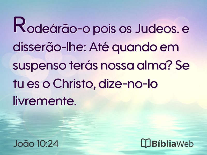 João 10:24 em imagem para compartilhar