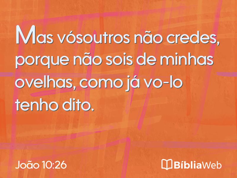 João 10:26 em imagem para compartilhar