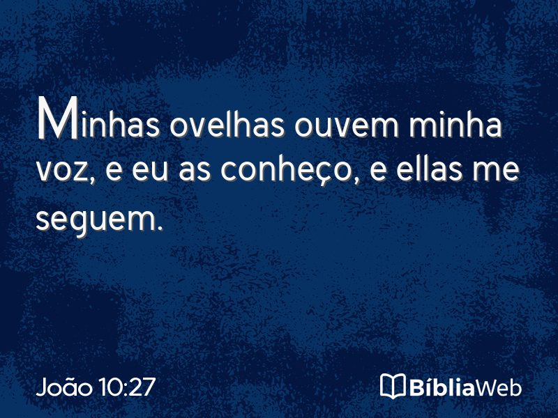 João 10:27 em imagem para compartilhar