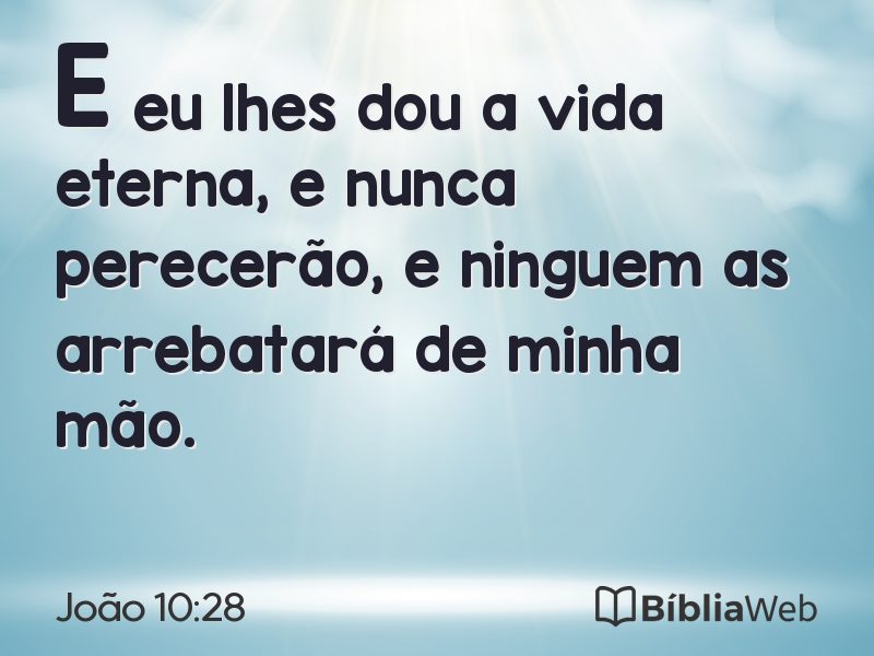 João 10:28 em imagem para compartilhar