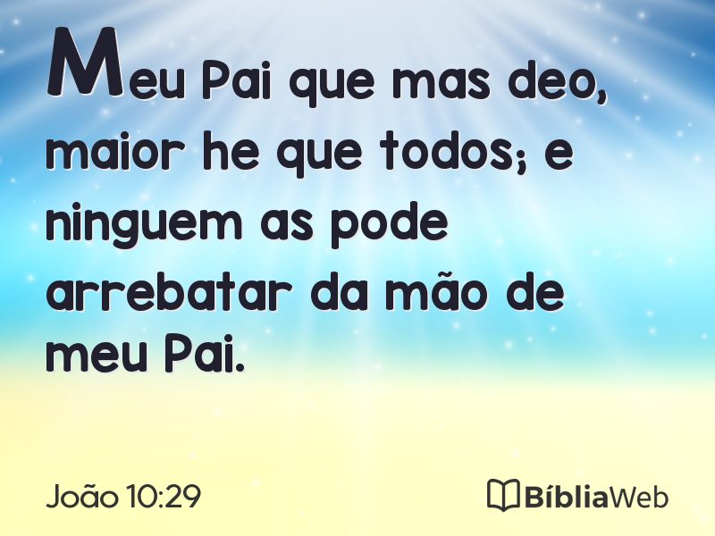 João 10:29 em imagem para compartilhar