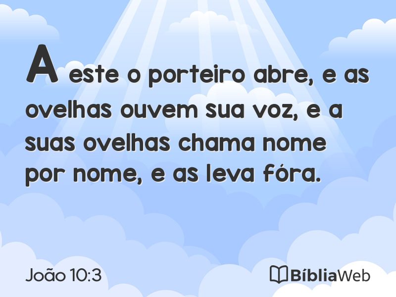 João 10:3 em imagem para compartilhar
