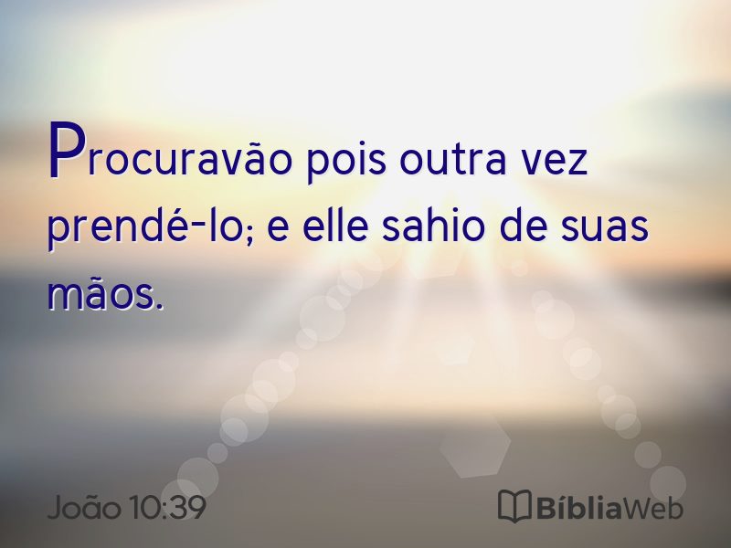 João 10:39 em imagem para compartilhar