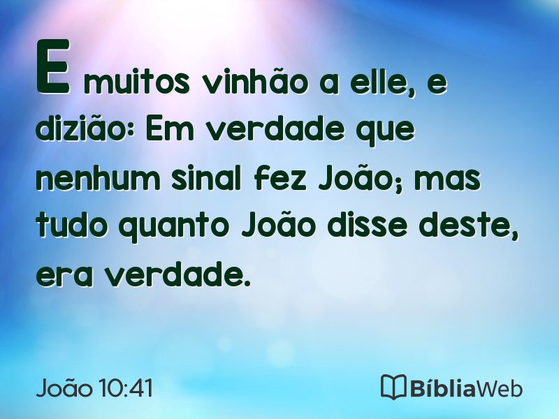 João 10:41 em imagem para compartilhar