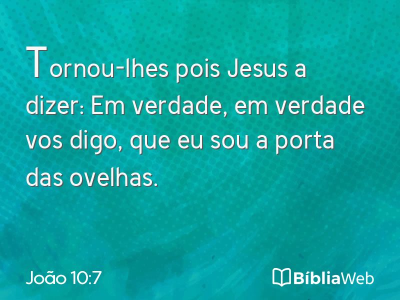 João 10:7 em imagem para compartilhar