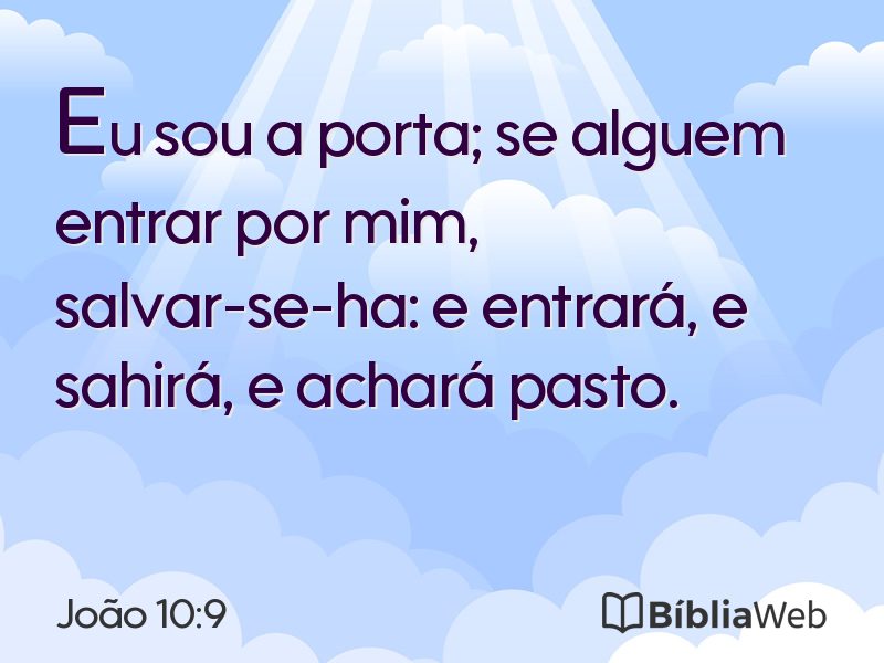 João 10:9 em imagem para compartilhar
