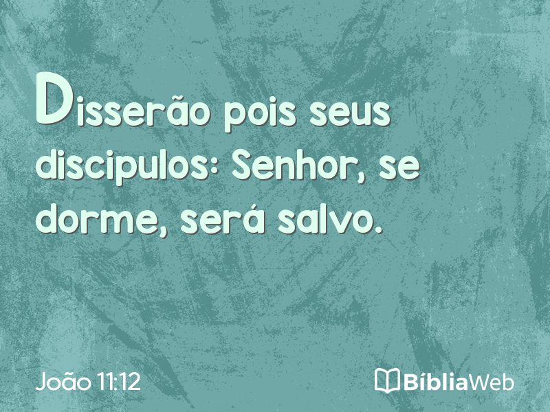 João 11:12 em imagem para compartilhar