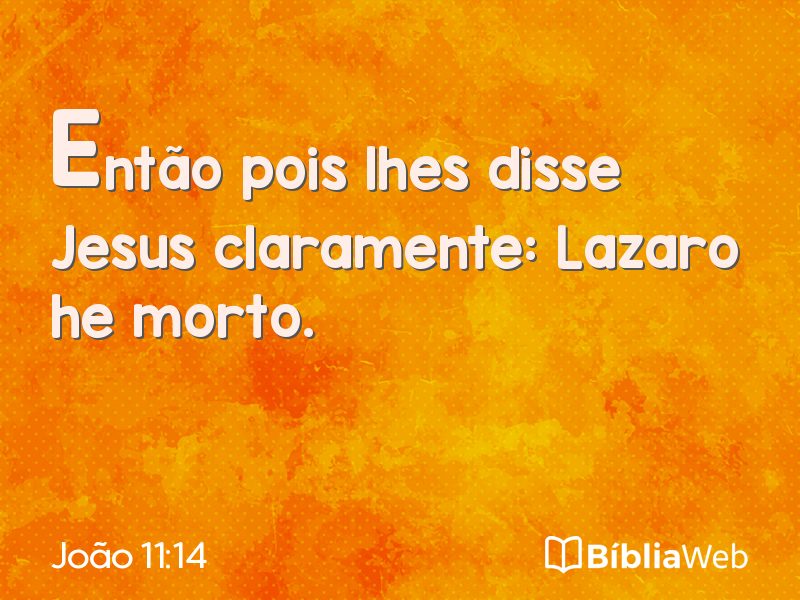 João 11:14 em imagem para compartilhar