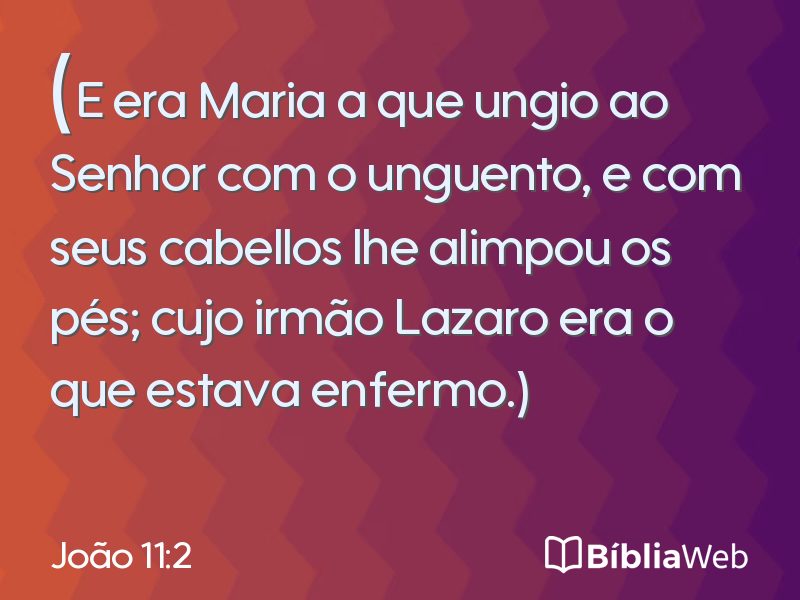 João 11:2 em imagem para compartilhar