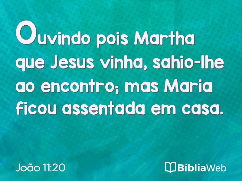 João 11:20 em imagem para compartilhar