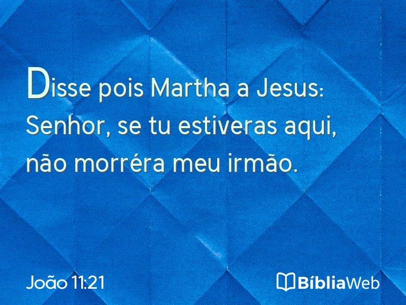 João 11:21 em imagem para compartilhar