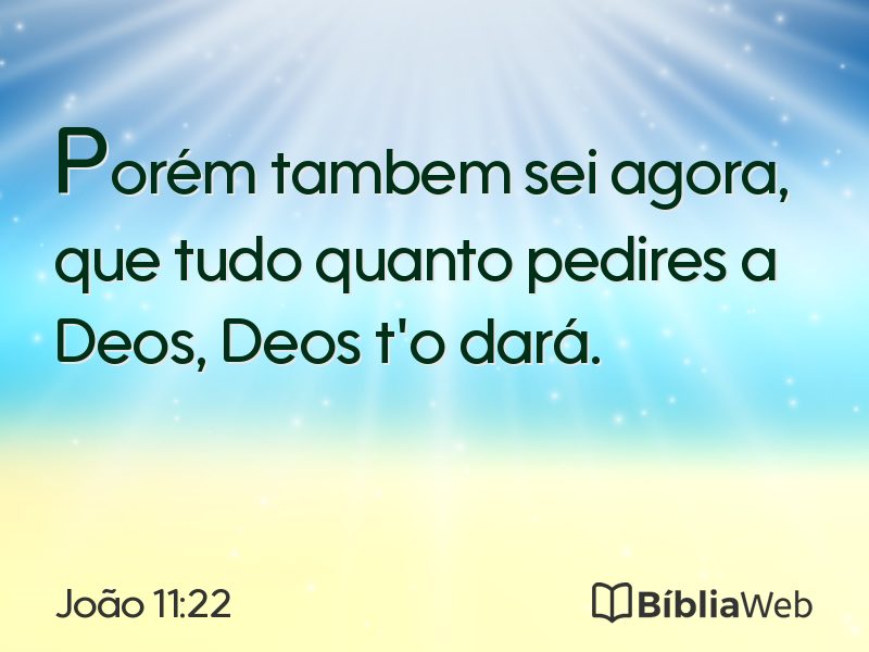 João 11:22 em imagem para compartilhar
