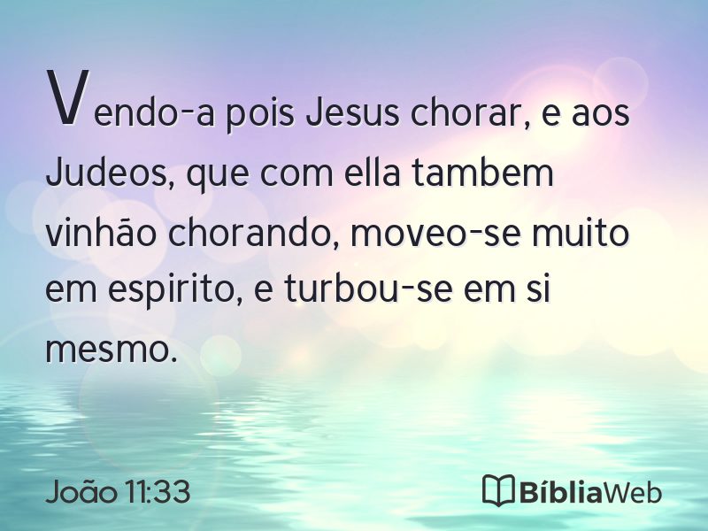 João 11:33 em imagem para compartilhar