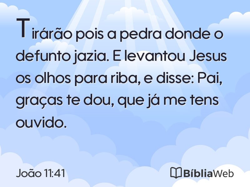 João 11:41 em imagem para compartilhar
