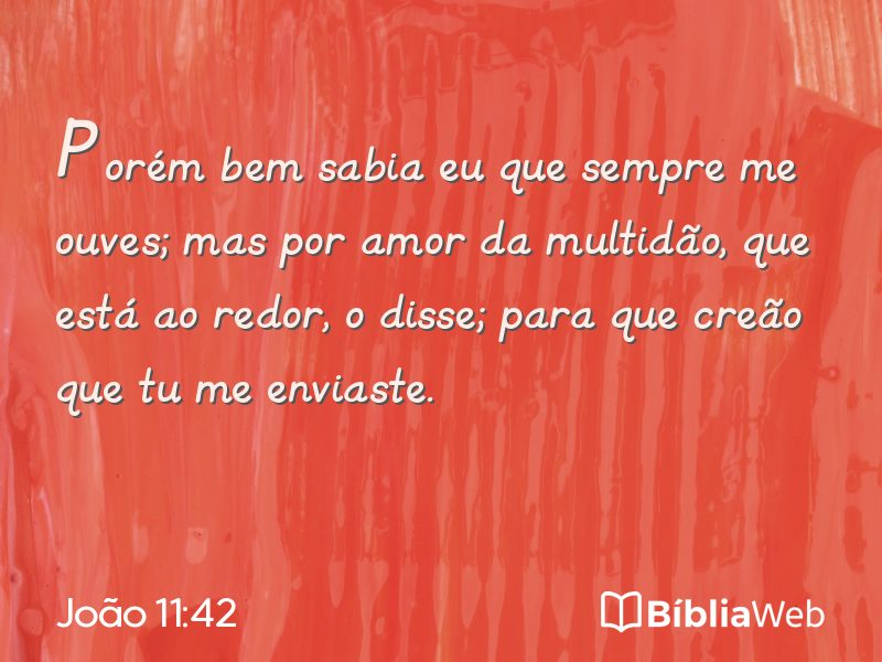João 11:42 em imagem para compartilhar