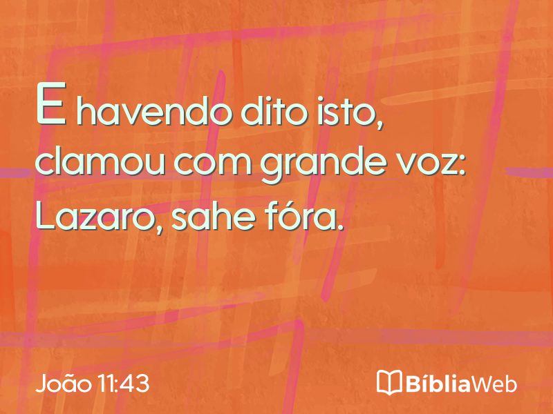 João 11:43 em imagem para compartilhar