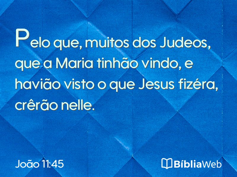 João 11:45 em imagem para compartilhar