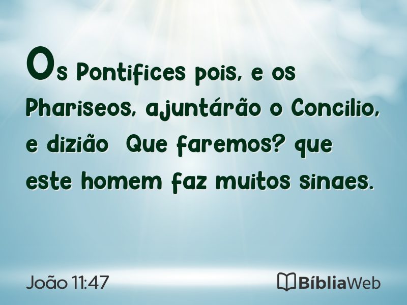 João 11:47 em imagem para compartilhar