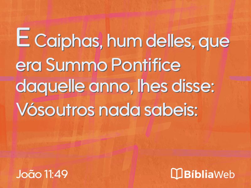 João 11:49 em imagem para compartilhar