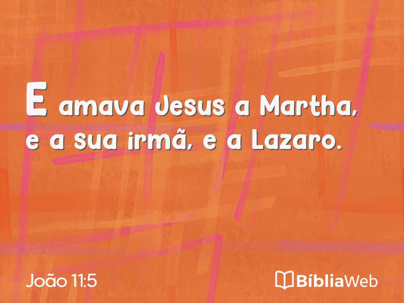 João 11:5 em imagem para compartilhar