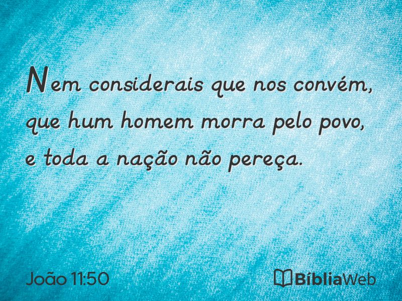 João 11:50 em imagem para compartilhar
