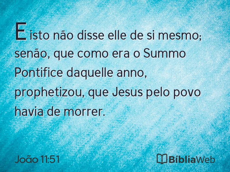 João 11:51 em imagem para compartilhar