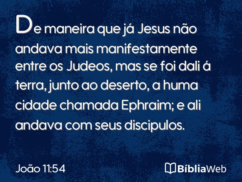 João 11:54 em imagem para compartilhar