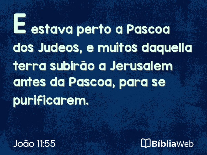 João 11:55 em imagem para compartilhar