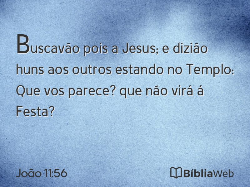João 11:56 em imagem para compartilhar