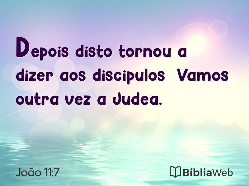 João 11:7 em imagem para compartilhar