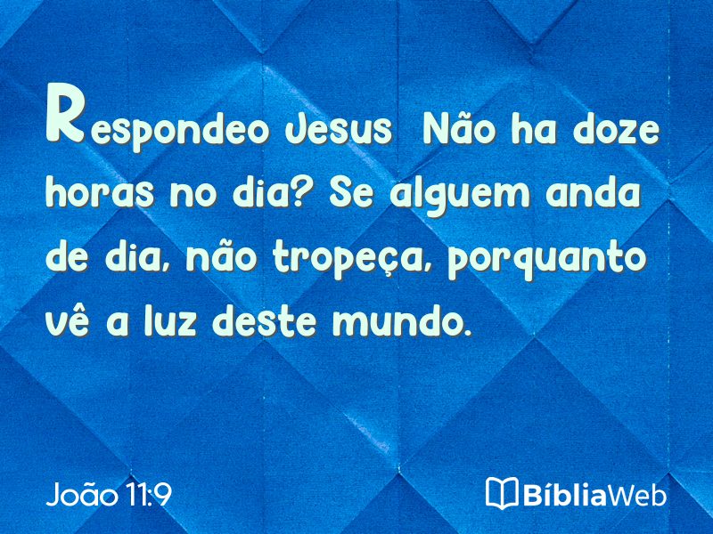 João 11:9 em imagem para compartilhar