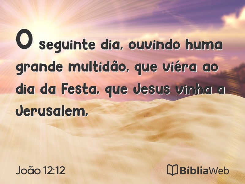 João 12:12 em imagem para compartilhar