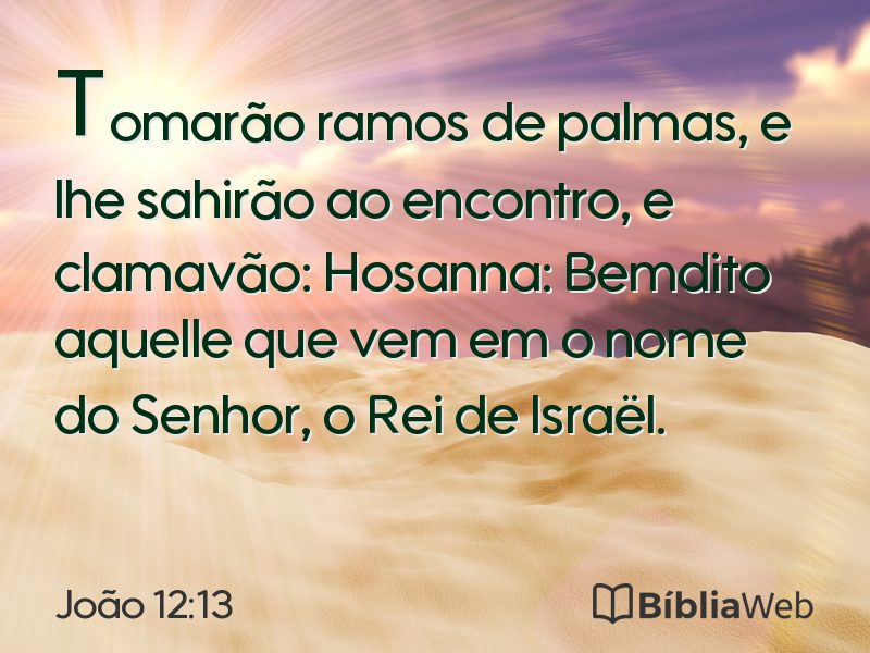 João 12:13 em imagem para compartilhar