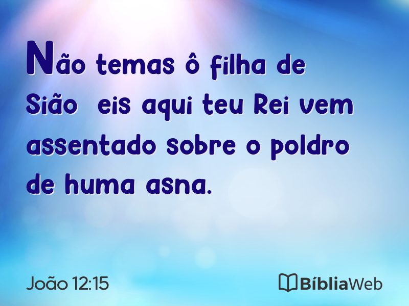 João 12:15 em imagem para compartilhar